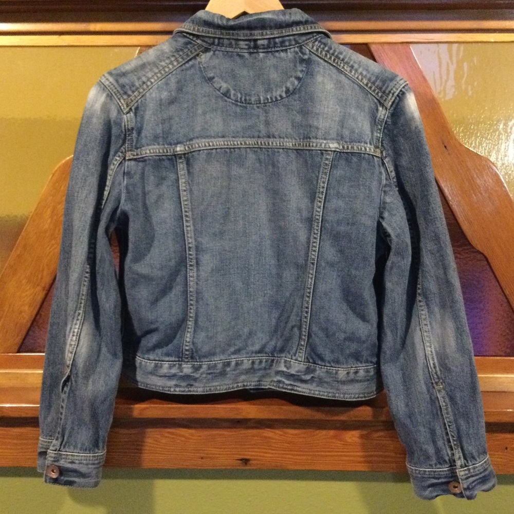 ♥️4XHP!♥️ Express | Cropped Classic Denim Jacket - Picture 6 of 14